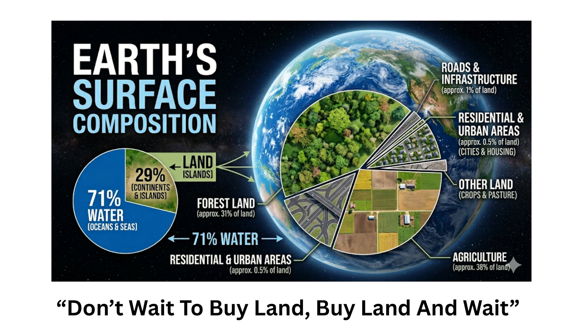 Land and earth surface composition visual from the supplied presentation