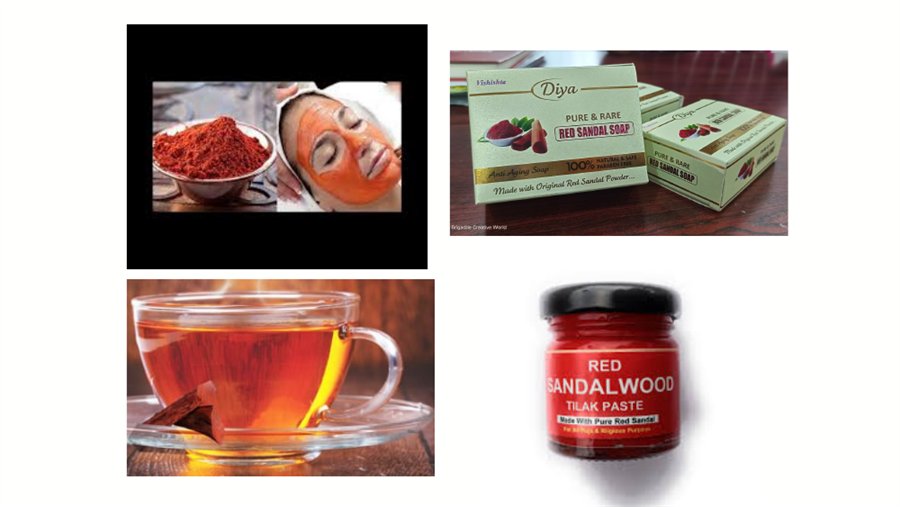 Pure and rare red sandalwood paste product visual